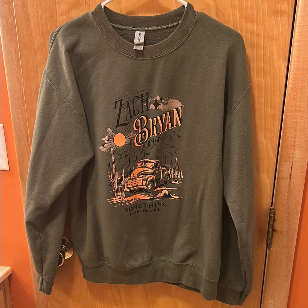Zach Bryan Green Crewneck